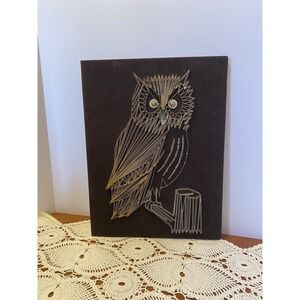 Vintage Owl String Art Wall Hanging